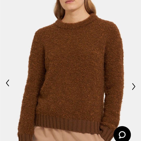Theory Boucle Combo PO Bright Cocoa Airy Snow L099714R size S - Picture 1 of 9